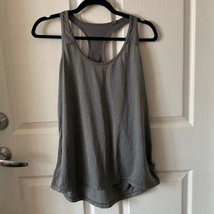 Gray slim fit athletic tank top